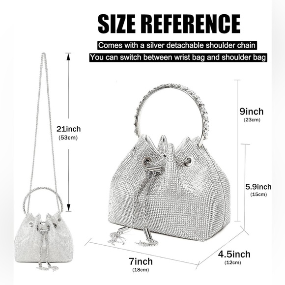 BRAND NEW Diamond Shoulder Bag - Picture 3 of 6